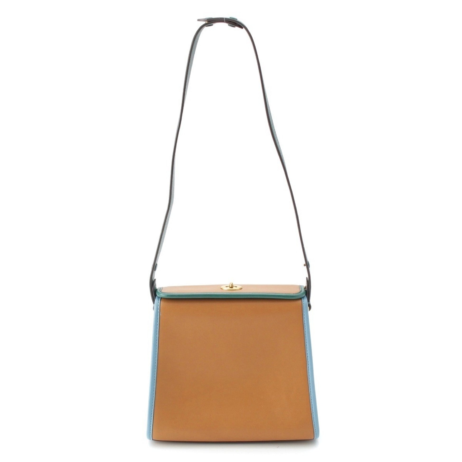 COACH Rare Color Leather Turnlock ORIGINAL GLOVETANNED LEATHER Shoulder Bag Multicolor Shoulder Bag