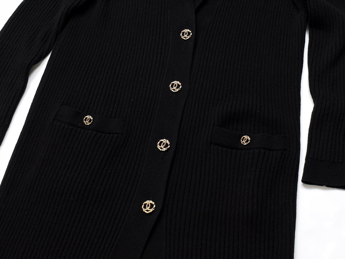 CHANEL Maxi Length Thick Knit Coat 48 Rare Size 21C Coat