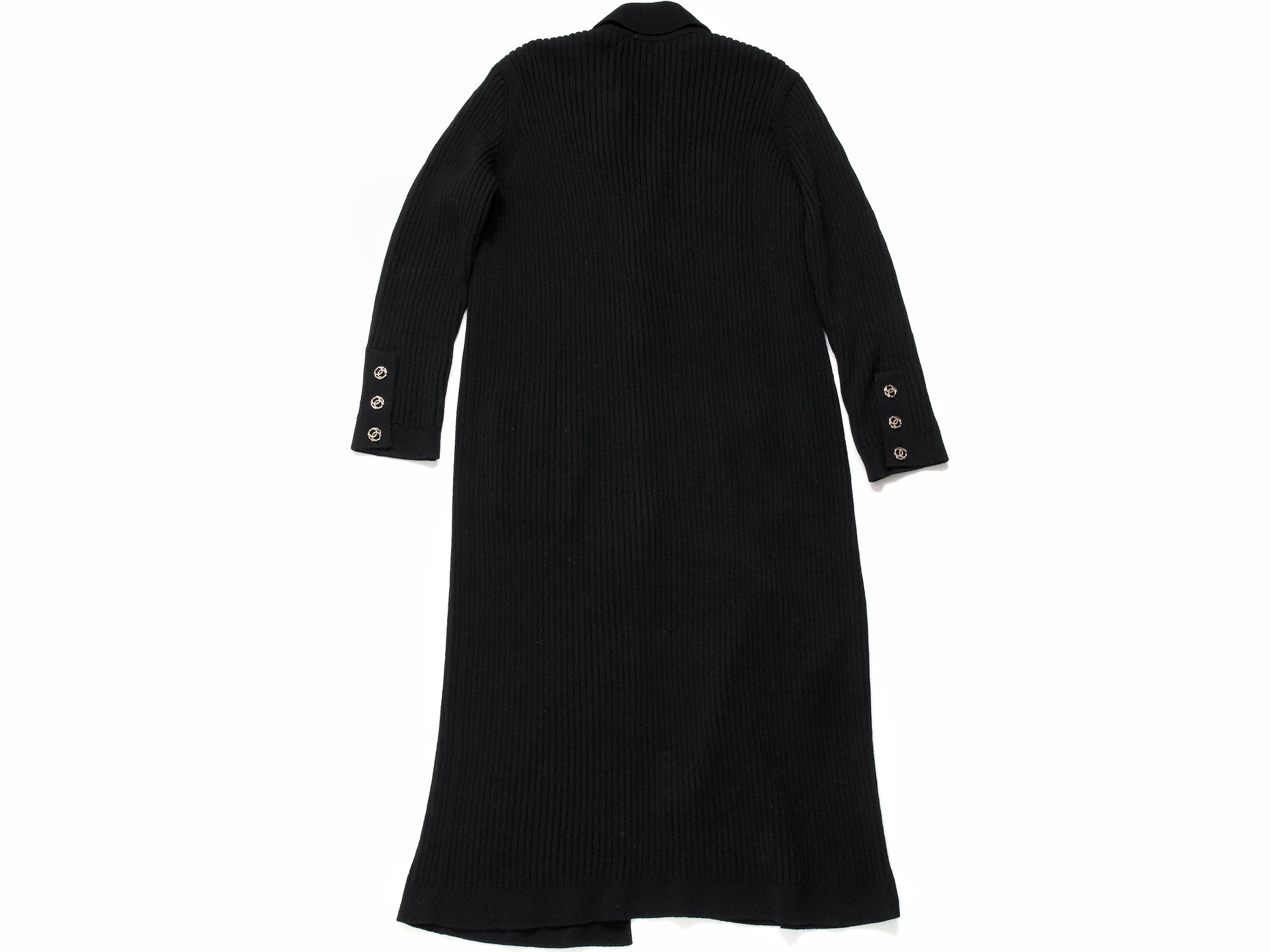 CHANEL Maxi Length Thick Knit Coat 48 Rare Size 21C Coat