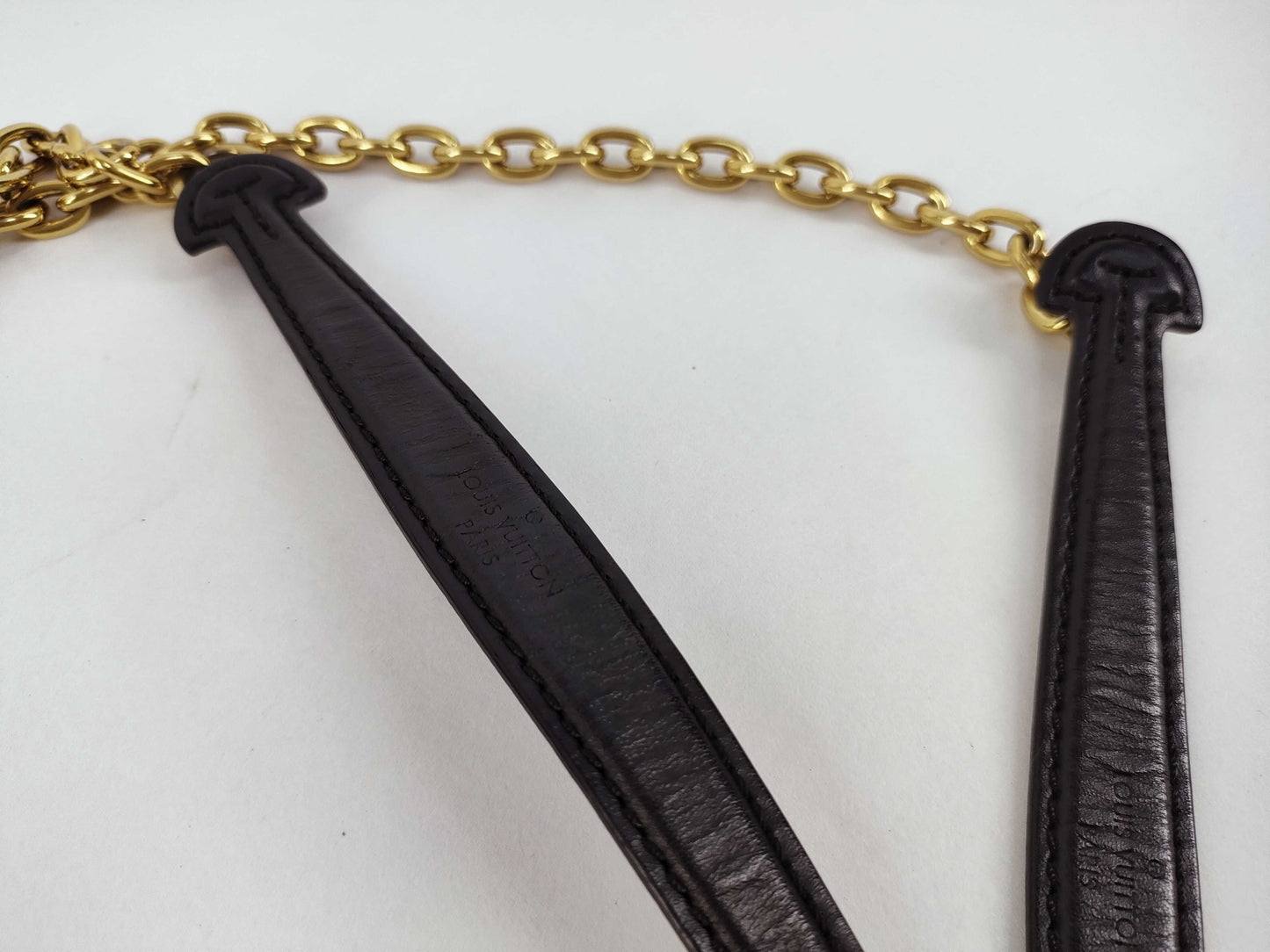 LOUIS VUITTON Damier Ebene Chain Shoulder Bag, Vavan PM, N40108, Black