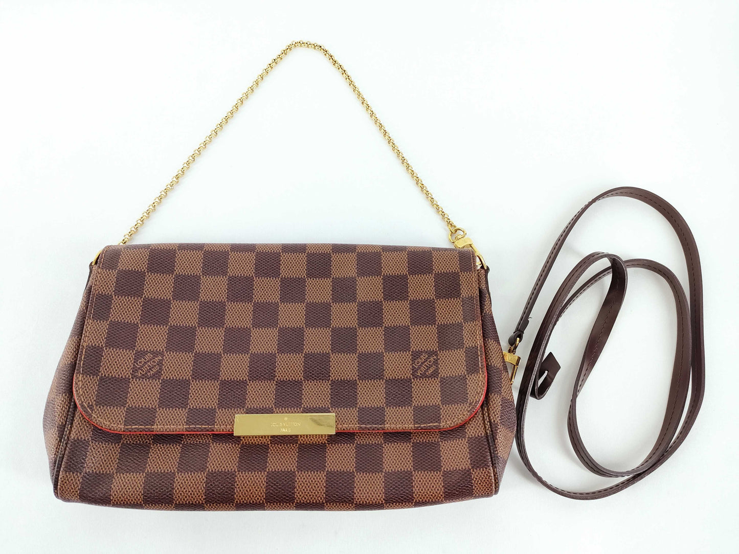 LOUIS VUITTON Damier Favorite MM 2-Way Accessory Pouch Shoulder Bag