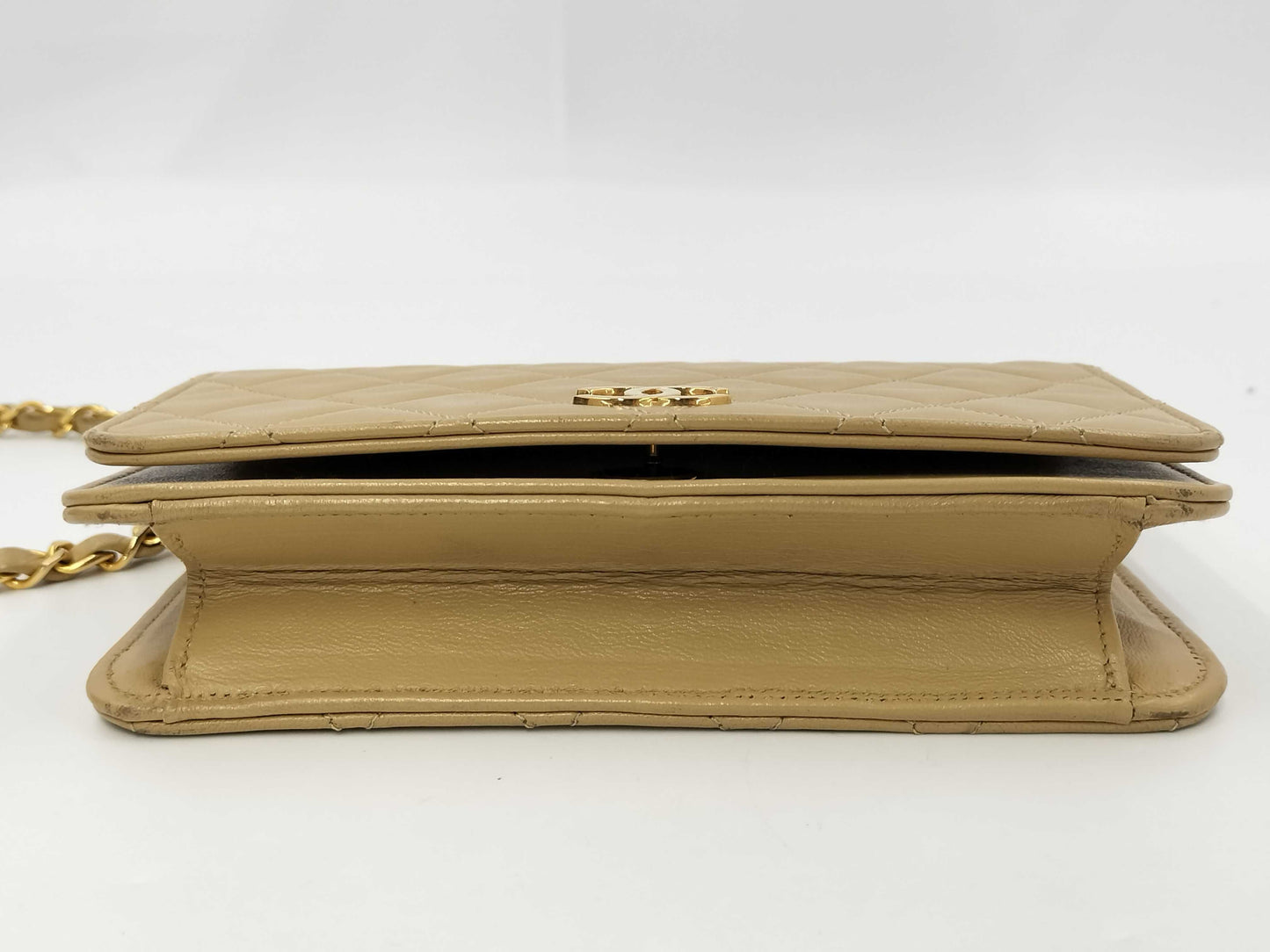 CHANEL Matlasse Push Beige Shoulder Bag