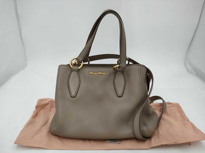 miu miu miu vittelo caribu 2way bag with accessories handbag