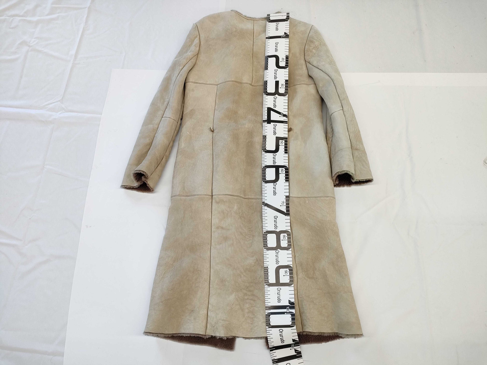 MaxMara Max Mara Mouton Coat Leather Size 42 Coat