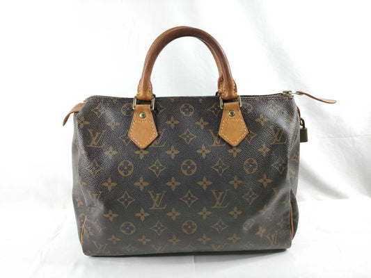 LOUIS VUITTON Monogram M41526 Speedy 30 Handbag, Mini Boston Bag, Broken Zipper Pull