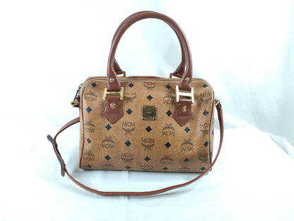 MCM MCM 2-Way Handbag with Shoulder Strap Mini Boston Handbag