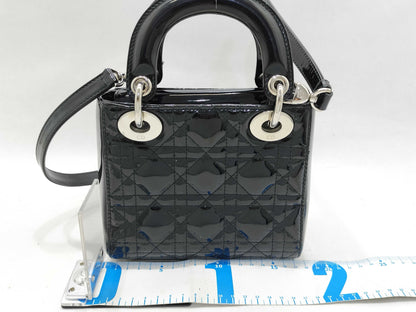 Dior Lady Dior Lady Dior Mini Enamel Handbag Handbag Handbag