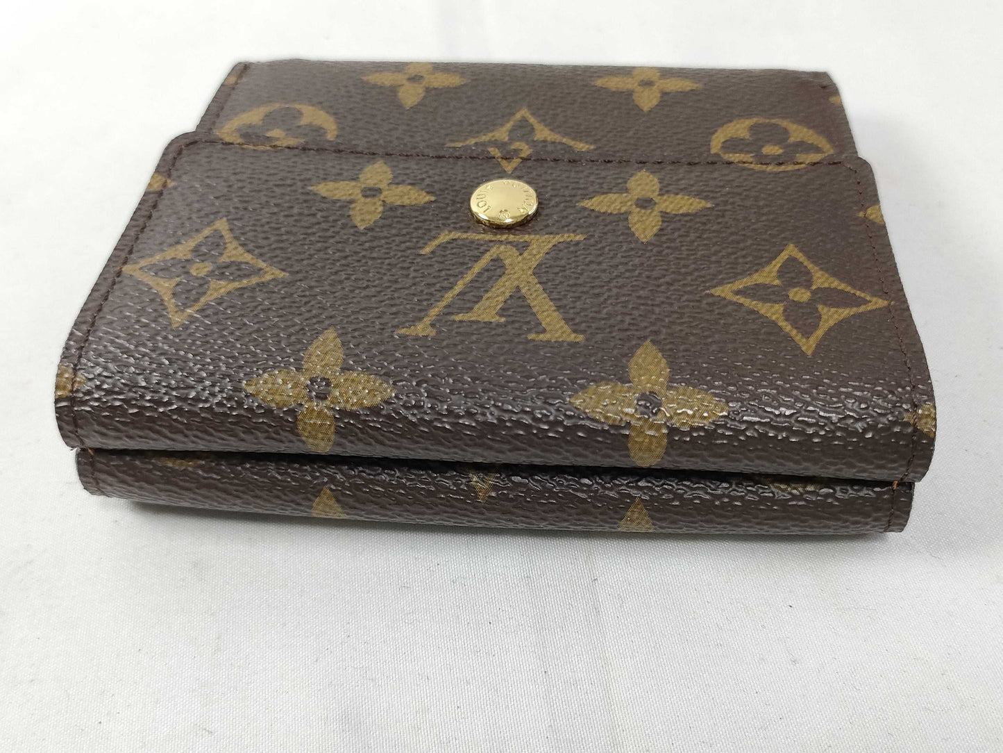 LOUIS VUITTON Monogram Louis Vuitton Folding Wallet Porte Monnaie Carte Credit M61652 with Box
