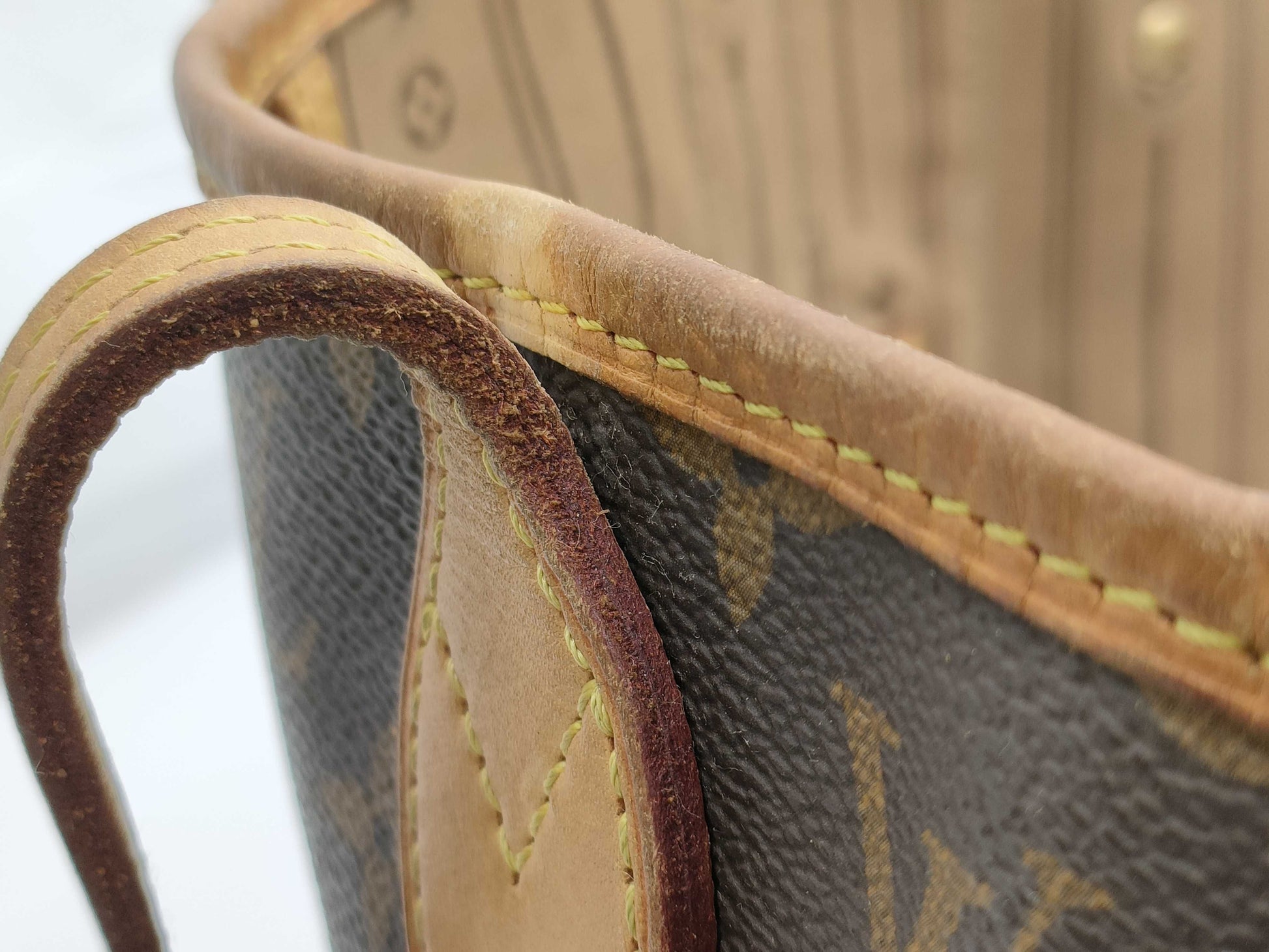 LOUIS VUITTON Monogram Vuitton Never Full Tote Bag