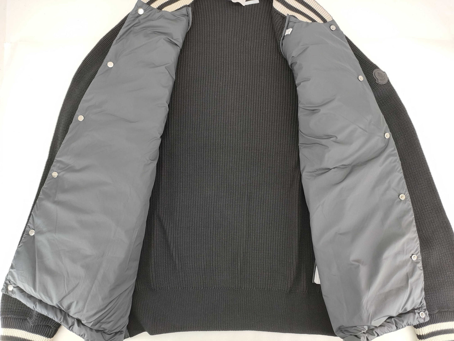 MONCLER Cardigan Tricot Down Jacket, Size XL