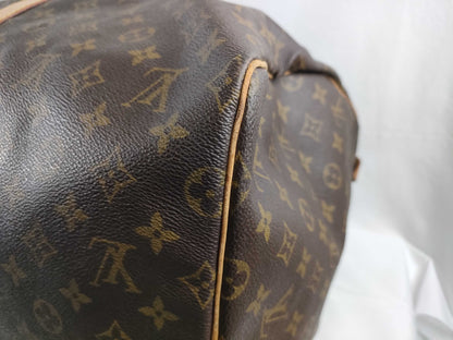 LOUIS VUITTON Monogram Keepall 55 Boston Bag, Monogram Leather, Brown, M41424/FL0999 Boston Bag