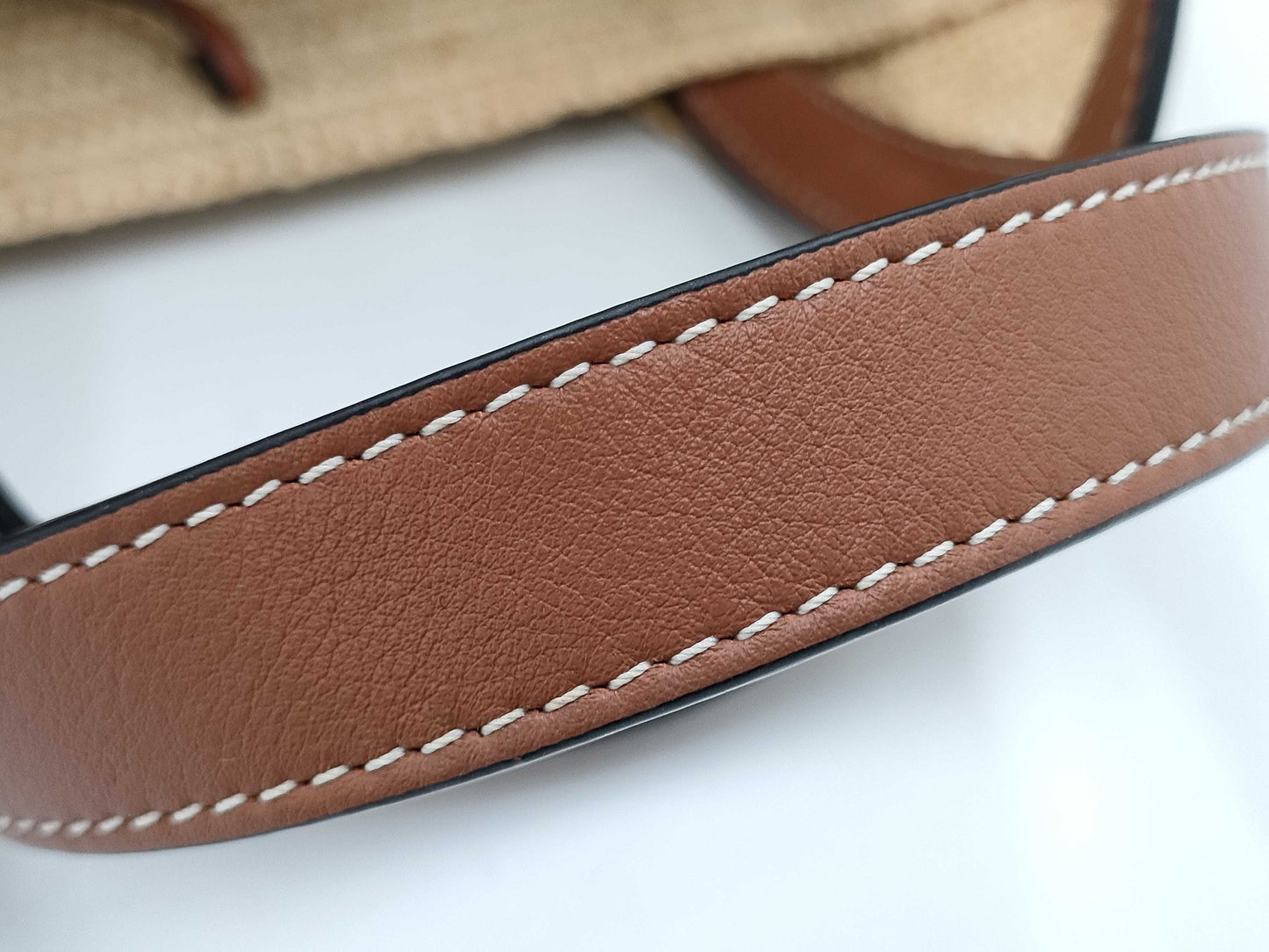 LOEWE Elephant Raffia and Leather Bag