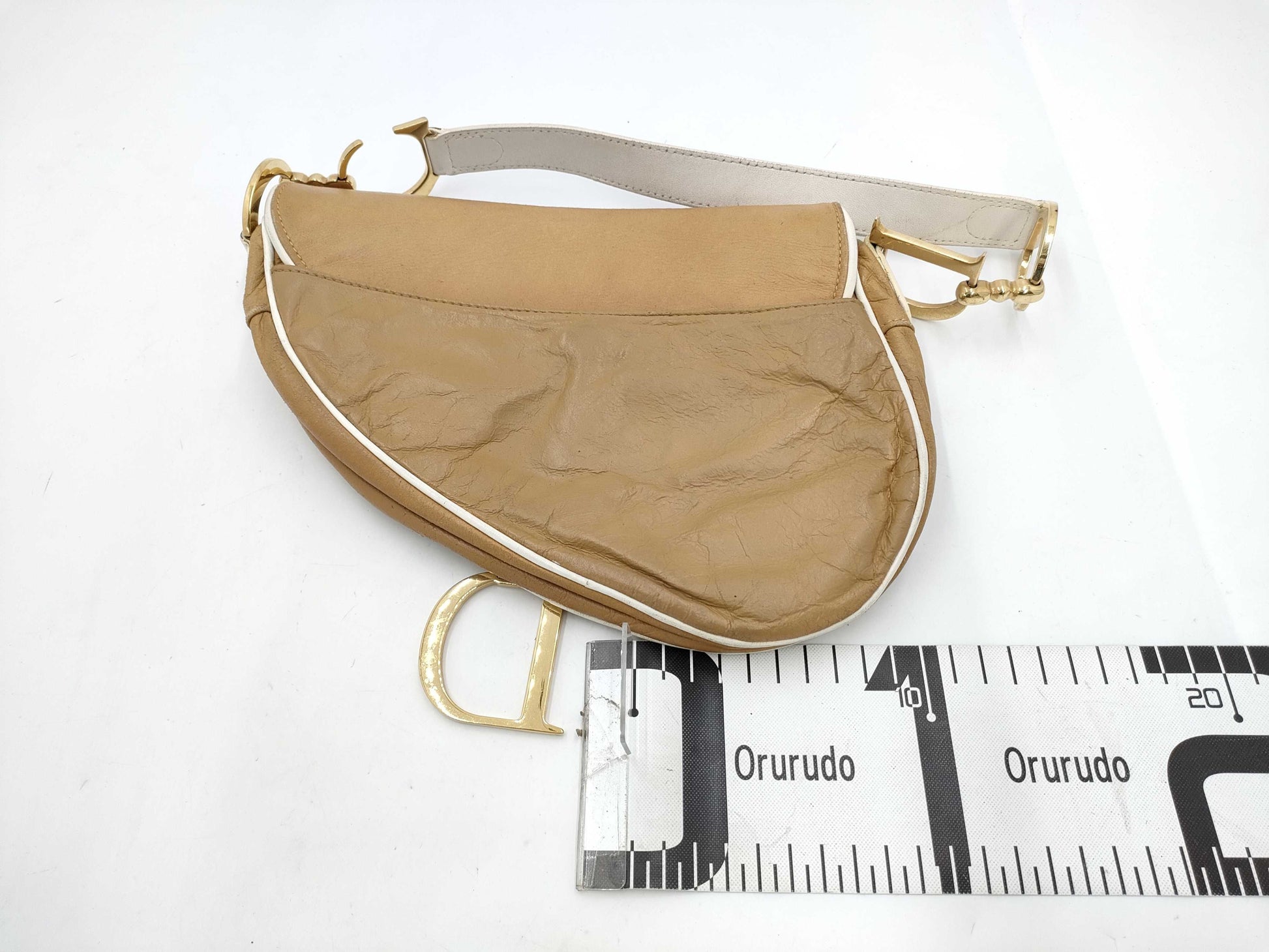 Dior DIOR Brown Kraft Paper Saddle Bag