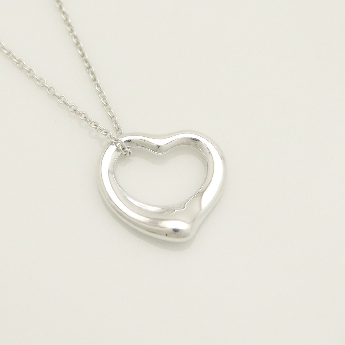 Tiffany&Co. Tiffany&Co. Tiffany&Co. TIFFANY&Co. Open Heart 16mm Elsaperetti Necklace Silver 925 SV925 Weight 3.70g Necklace