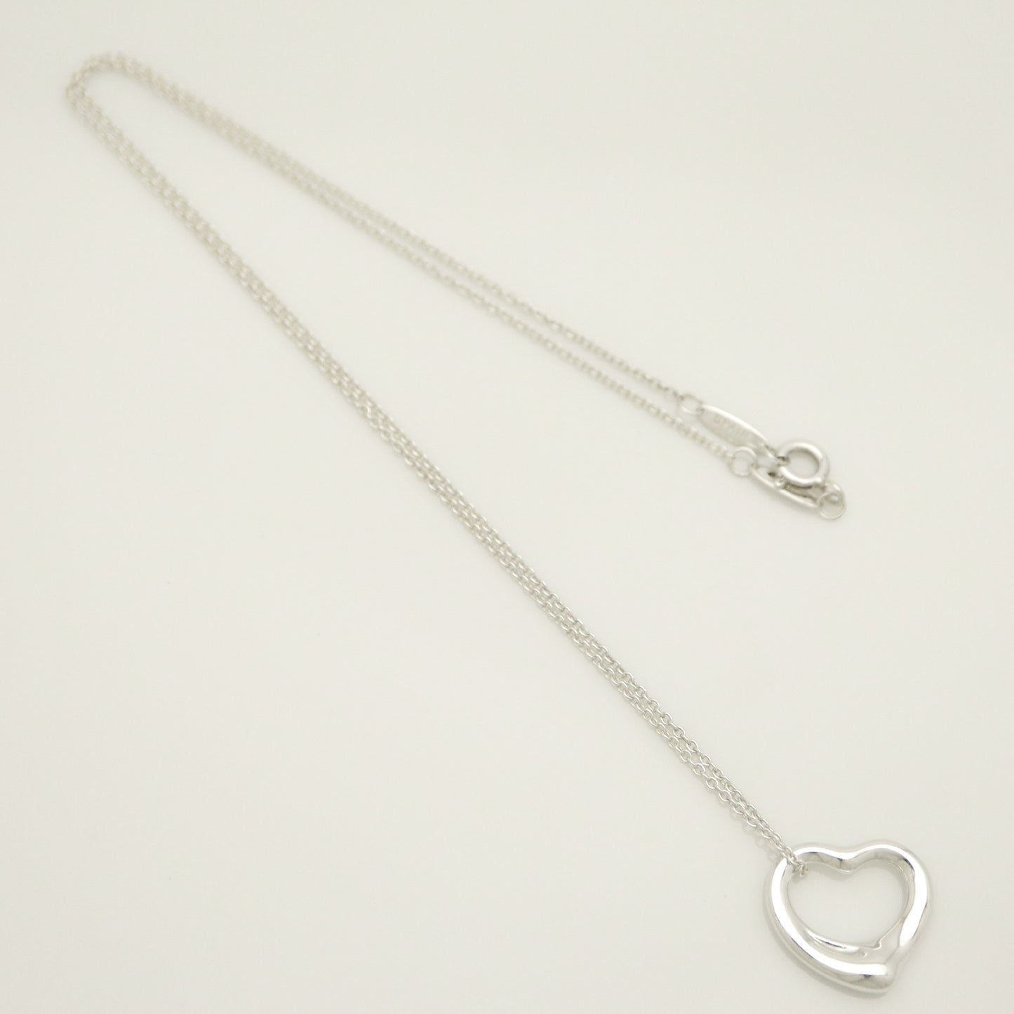 Tiffany&Co. Tiffany&Co. Tiffany&Co. TIFFANY&Co. Open Heart 16mm Elsaperetti Necklace Silver 925 SV925 Weight 3.70g Necklace