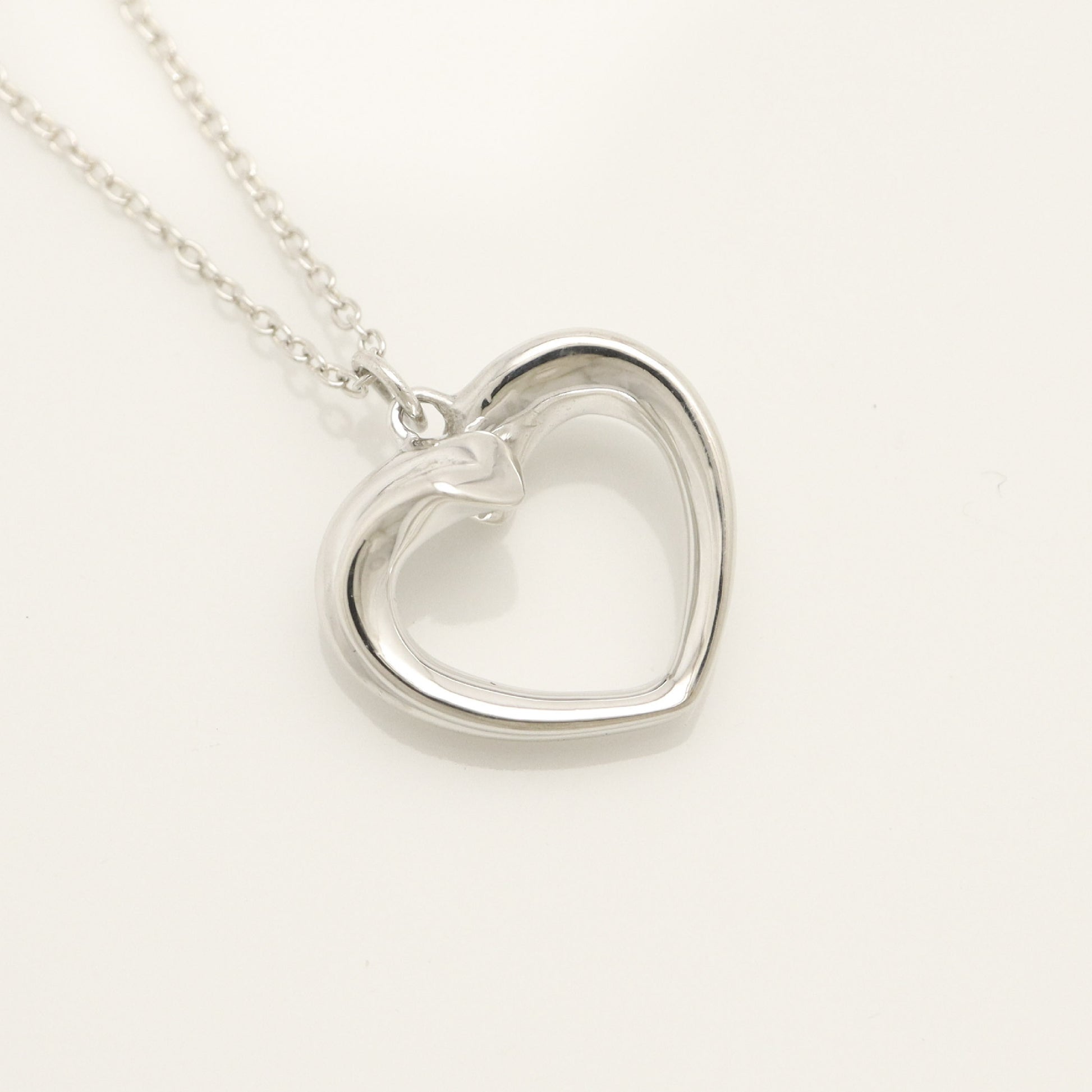 Tiffany&Co. Tiffany&Co. Tiffany&Co. Tiffany&Co. Tenderness Heart Necklace Pendant Silver925 SV925 Weight 3.88g Necklace