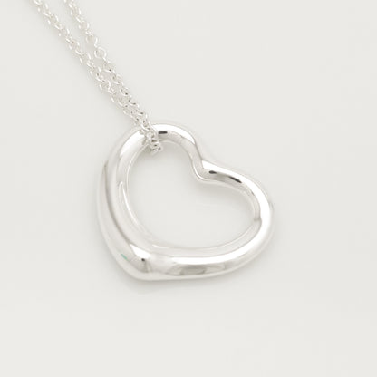 Tiffany&Co. Tiffany&Co. Tiffany&Co. TIFFANY&Co. Open Heart 22mm Elsa Peretti Necklace Silver 925 SV925 Weight 6.65g Necklace