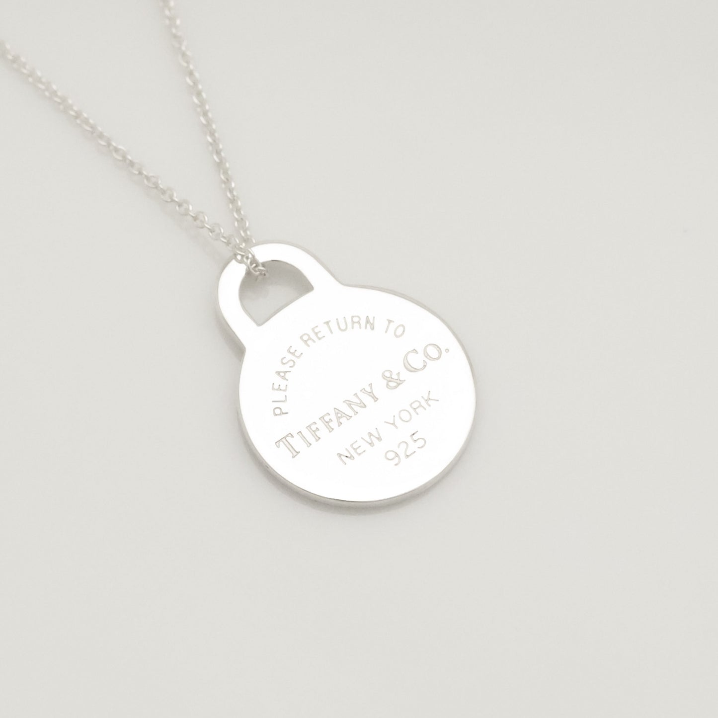 Tiffany&Co. Tiffany&Co. Tiffany&Co. Tiffany&Co. Return to Tiffany Round Tag Necklace Silver 925 SV925 Weight 3.46g Necklace
