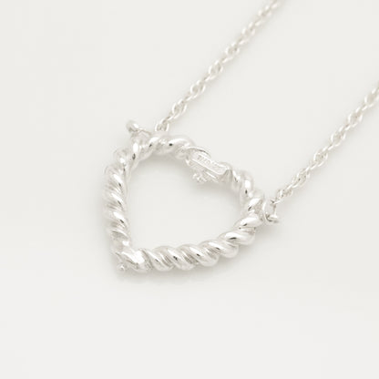 Tiffany&Co. Tiffany&Co. TIFFANY&Co. Twisted Heart Necklace Silver 925 SV925 Weight 7.00g Necklace