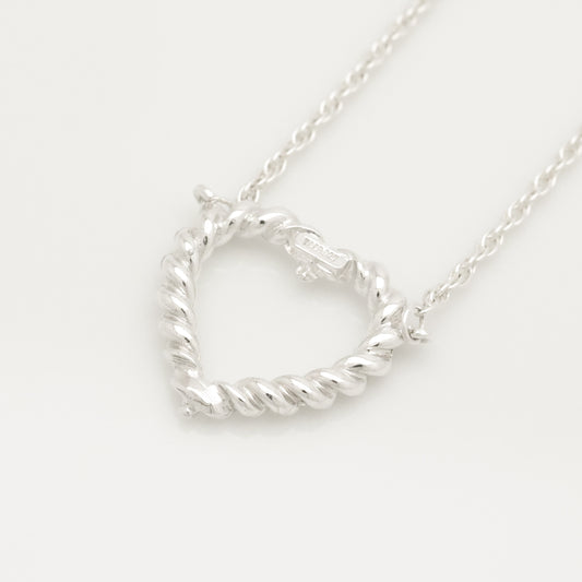 Tiffany&Co. Tiffany&Co. TIFFANY&Co. Twisted Heart Necklace Silver 925 SV925 Weight 7.00g Necklace