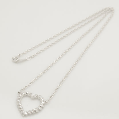 Tiffany&Co. Tiffany&Co. TIFFANY&Co. Twisted Heart Necklace Silver 925 SV925 Weight 7.00g Necklace