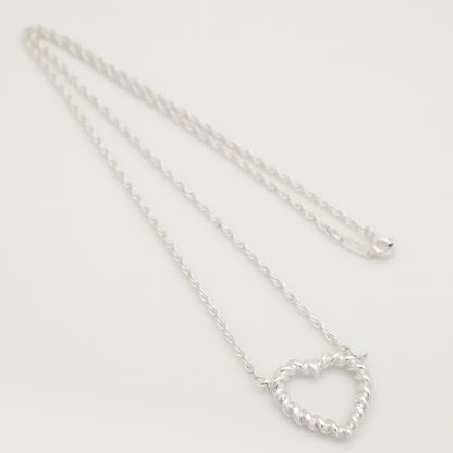Tiffany&Co. Tiffany&Co. TIFFANY&Co. Twisted Heart Necklace Silver 925 SV925 Weight 7.00g Necklace