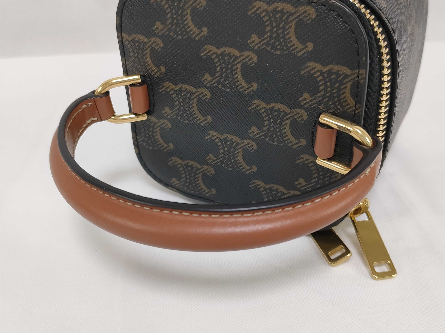 CELINE Triomphe Mini Vanity Shoulder Bag with Strap