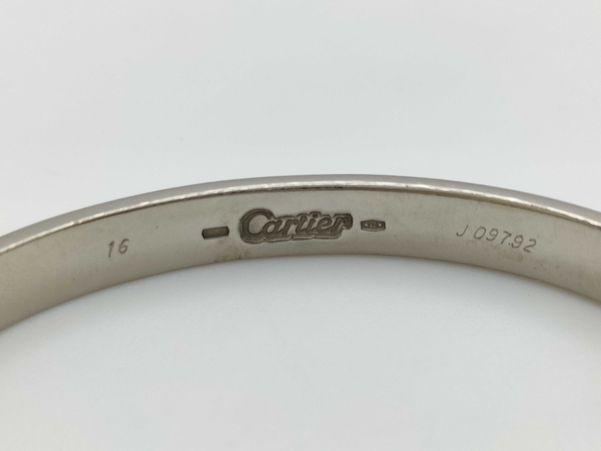 Cartier Old Model Love Bracelet #16 WG 750 31.9g Bracelet/Bangle 