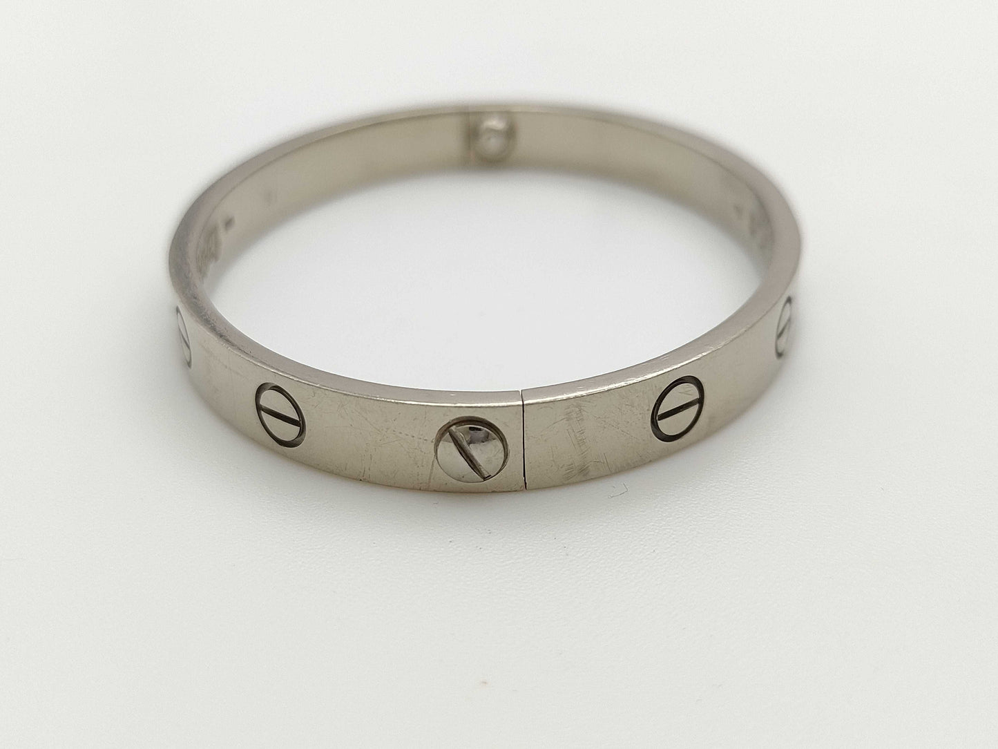 Cartier Old Model Love Bracelet #16 WG 750 31.9g Bracelet/Bangle 