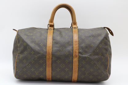 LOUIS VUITTON Monogram Monogram Old Keepall 45 Boston Bag