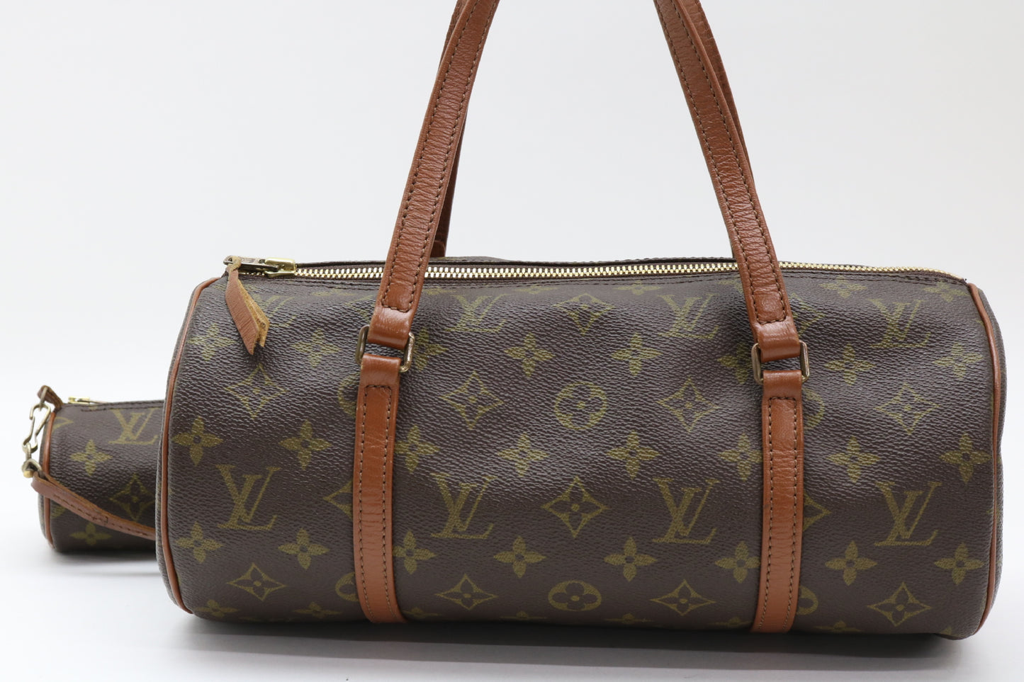 LOUIS VUITTON Monogram Papillon Handbag with Pouch