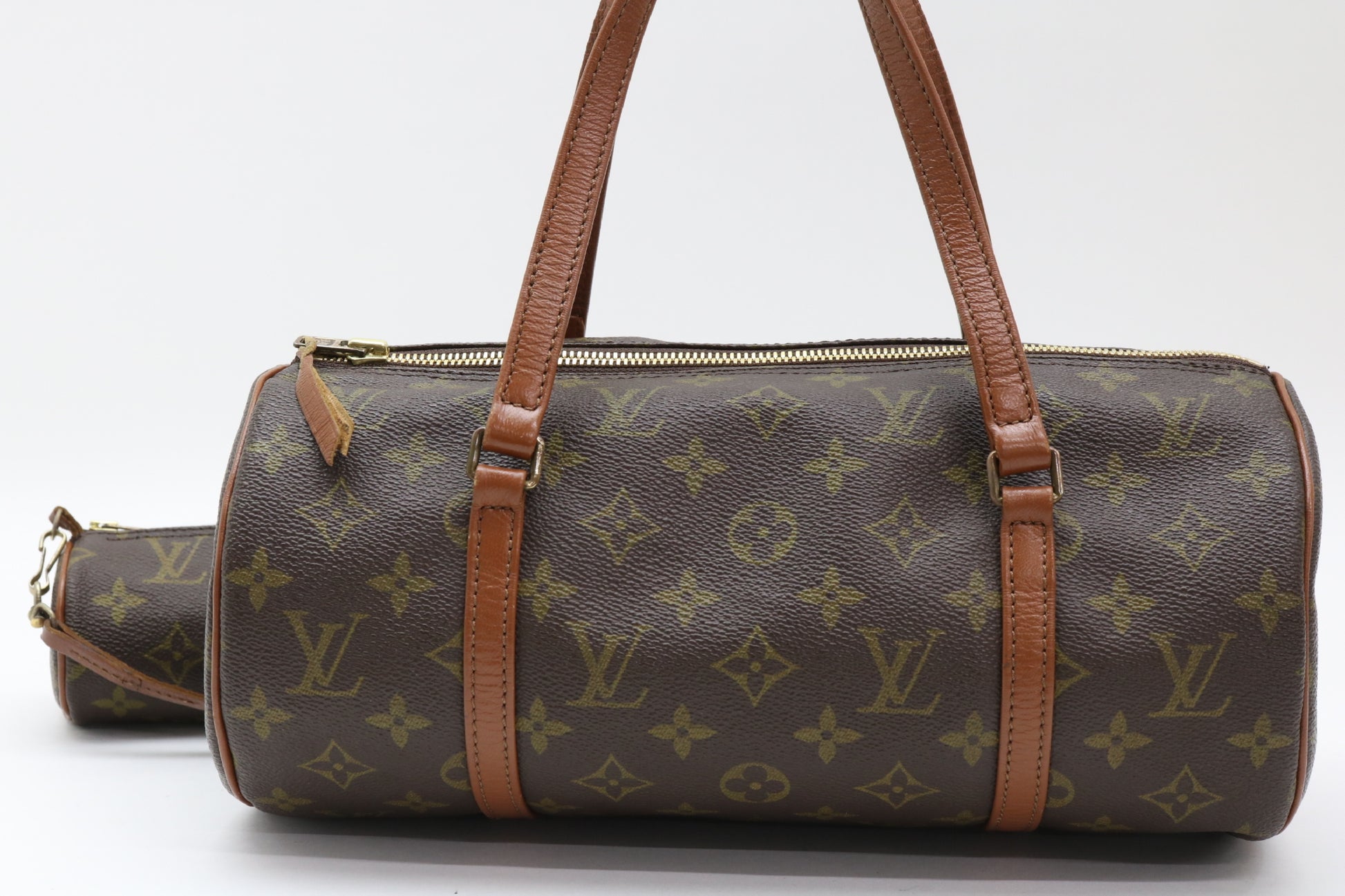 LOUIS VUITTON Monogram Papillon Handbag with Pouch