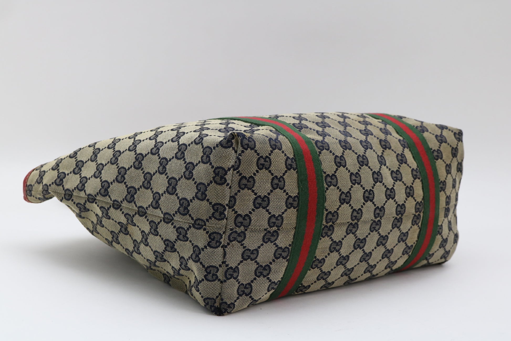 GUCCI GG Canvas Sherry Line Tote Bag