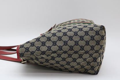 GUCCI GG Canvas Sherry Line Tote Bag