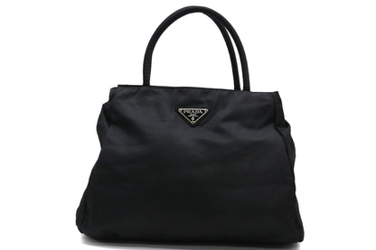 PRADA nylon triangular logo handbag