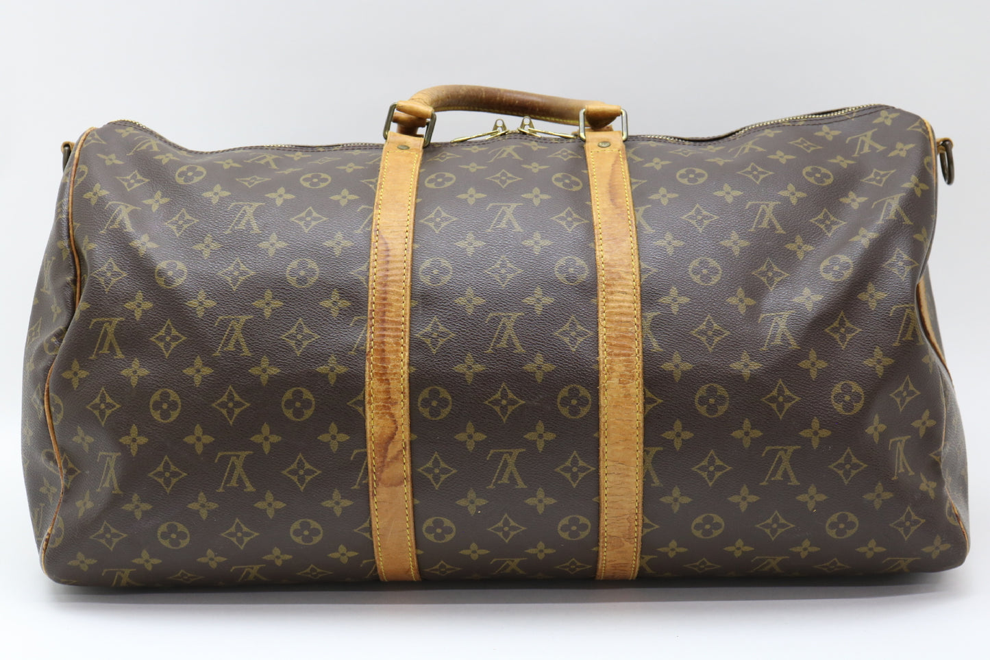 LOUIS VUITTON Monogram Keepall Bandouliere 55 Boston Bag