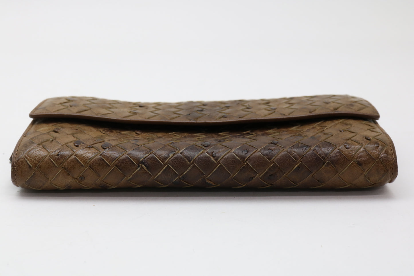 BOTTEGA VENETA Intrecciato Ostrich Intrecciato Wallet