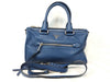 PRADA Vitello 2-Way Blue Handbag
