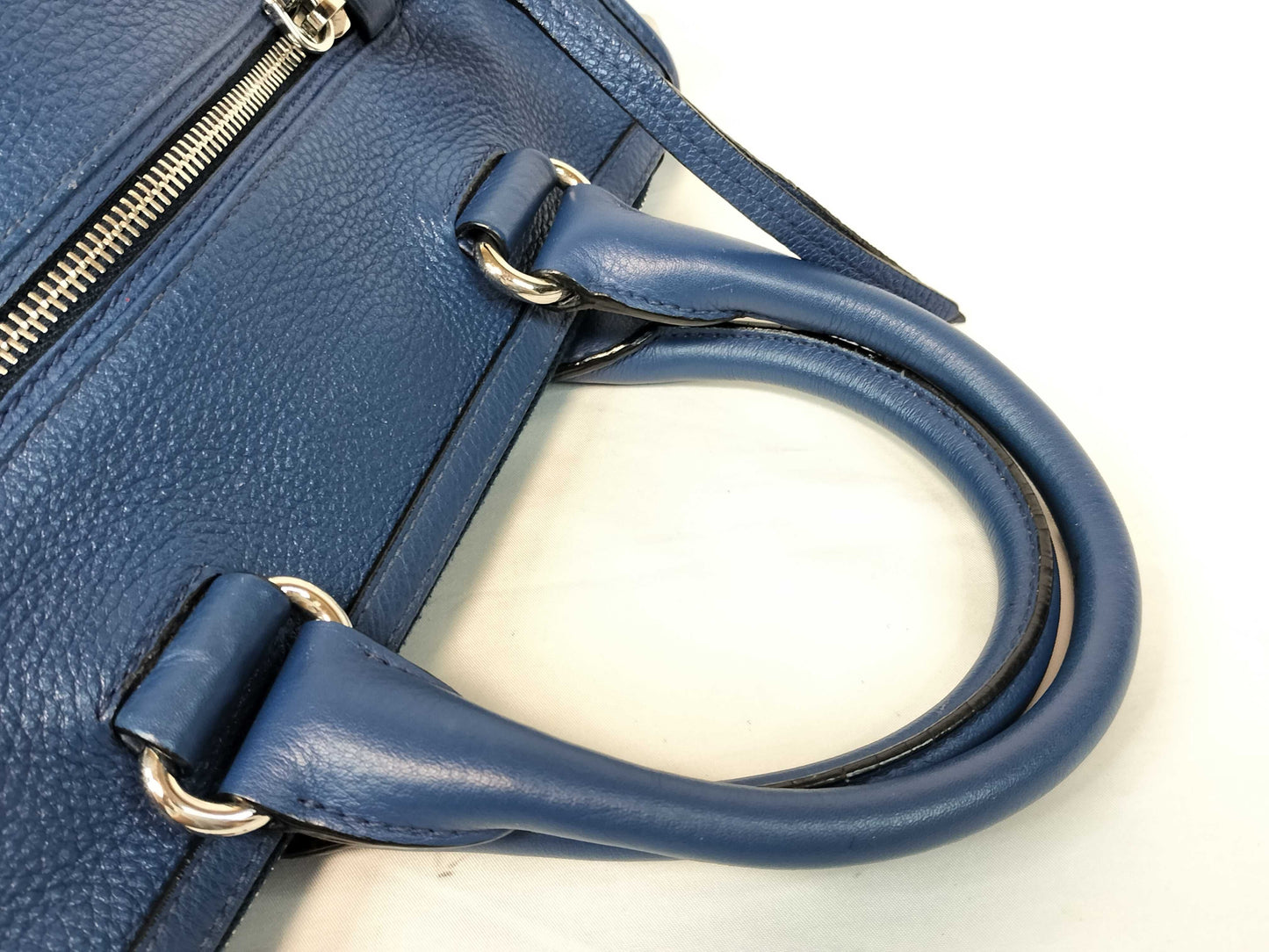 PRADA Vitello 2-Way Blue Handbag