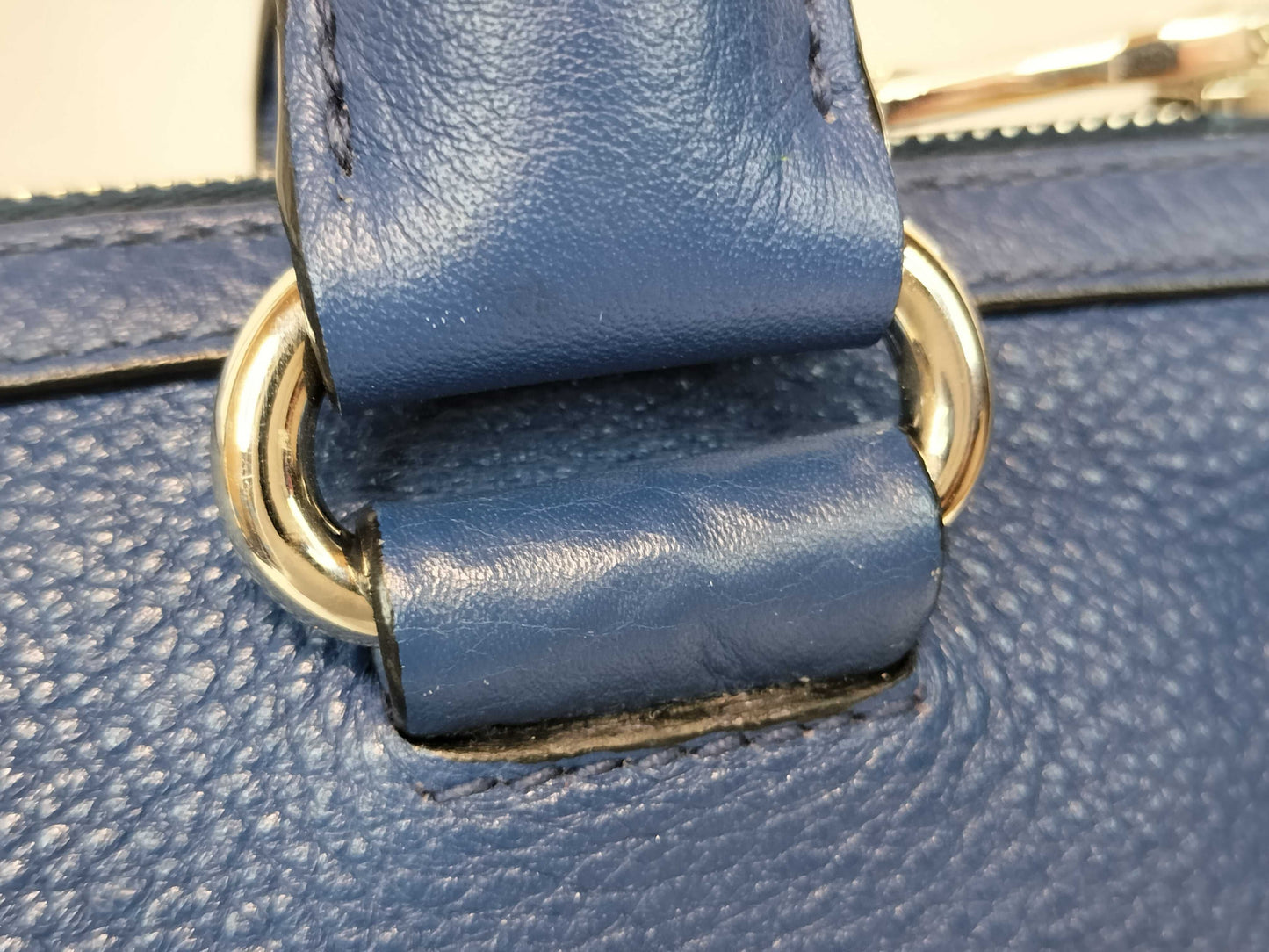 PRADA Vitello 2-Way Blue Handbag