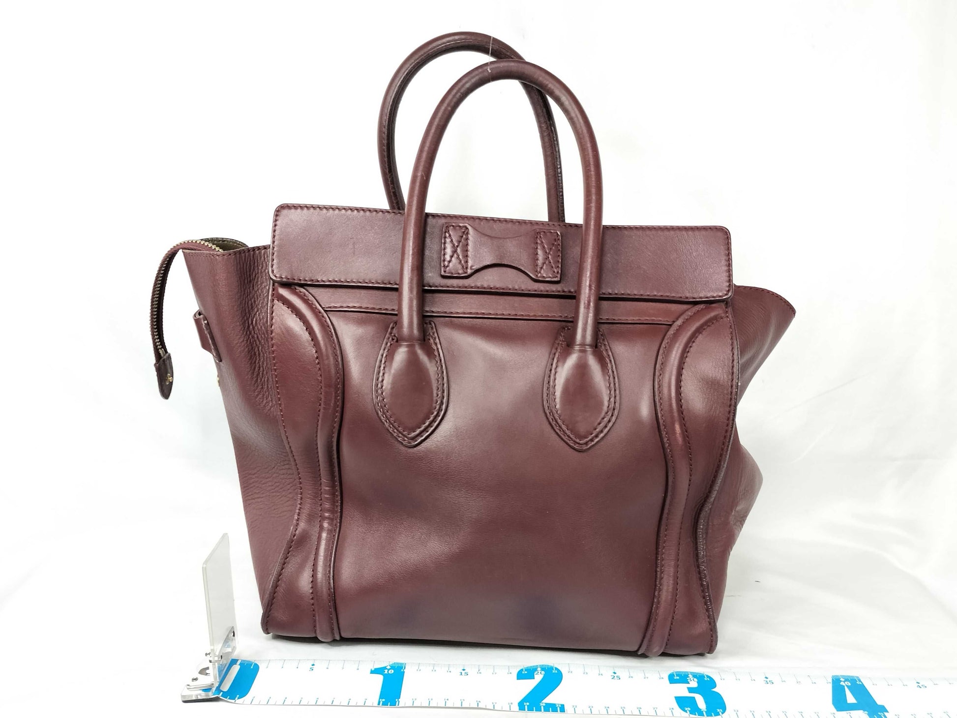 CELINE Luggage Bordeaux Handbag
