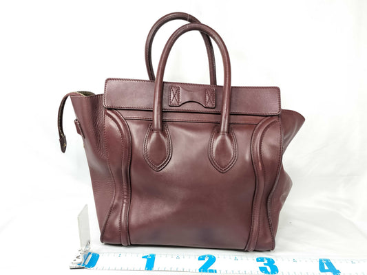 CELINE Luggage Bordeaux Handbag