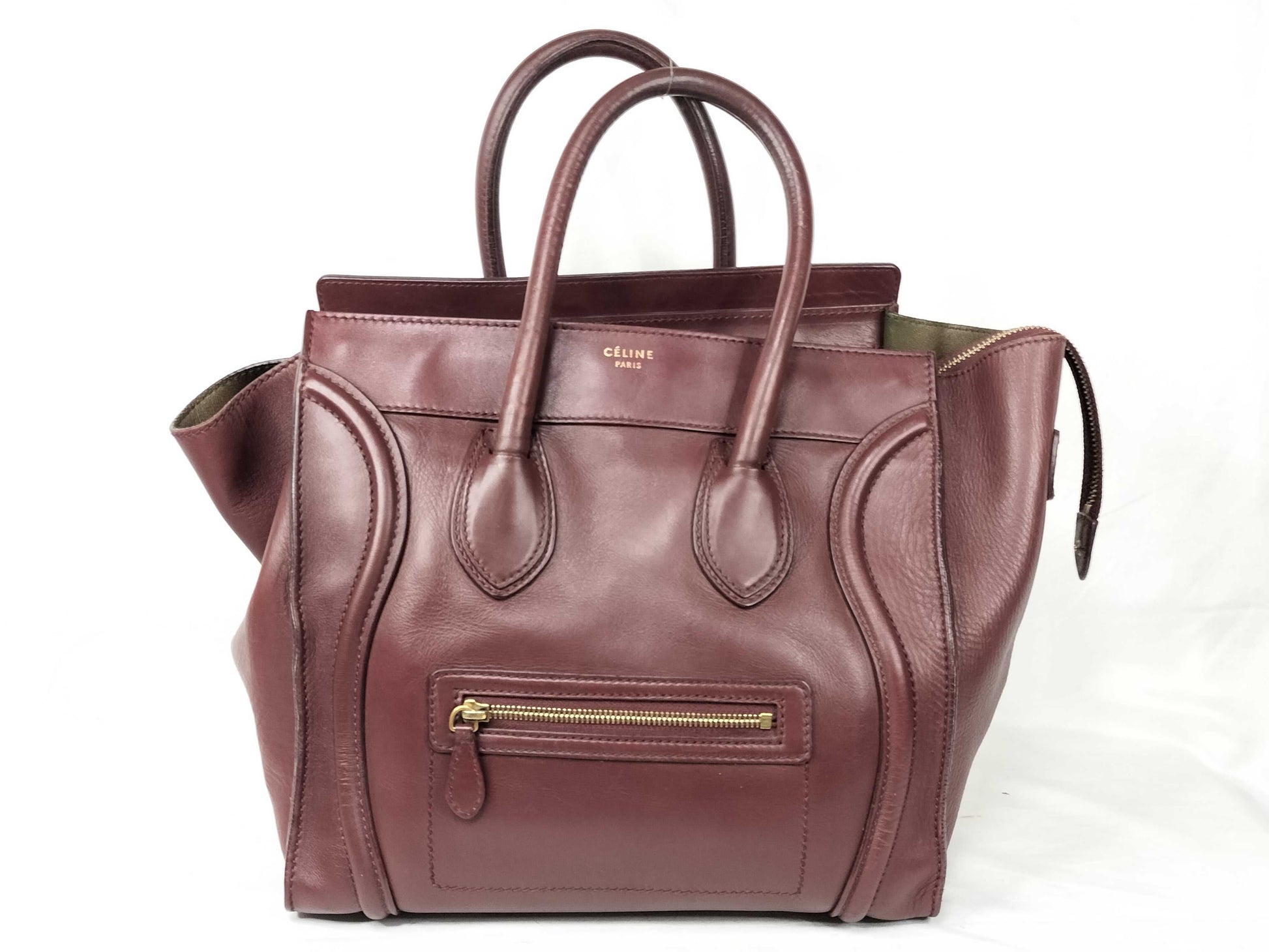 CELINE Luggage Bordeaux Handbag