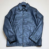 LOUIS VUITTON Men's Leather Jacket/Blouson with Logo Patch and Monogram in Black