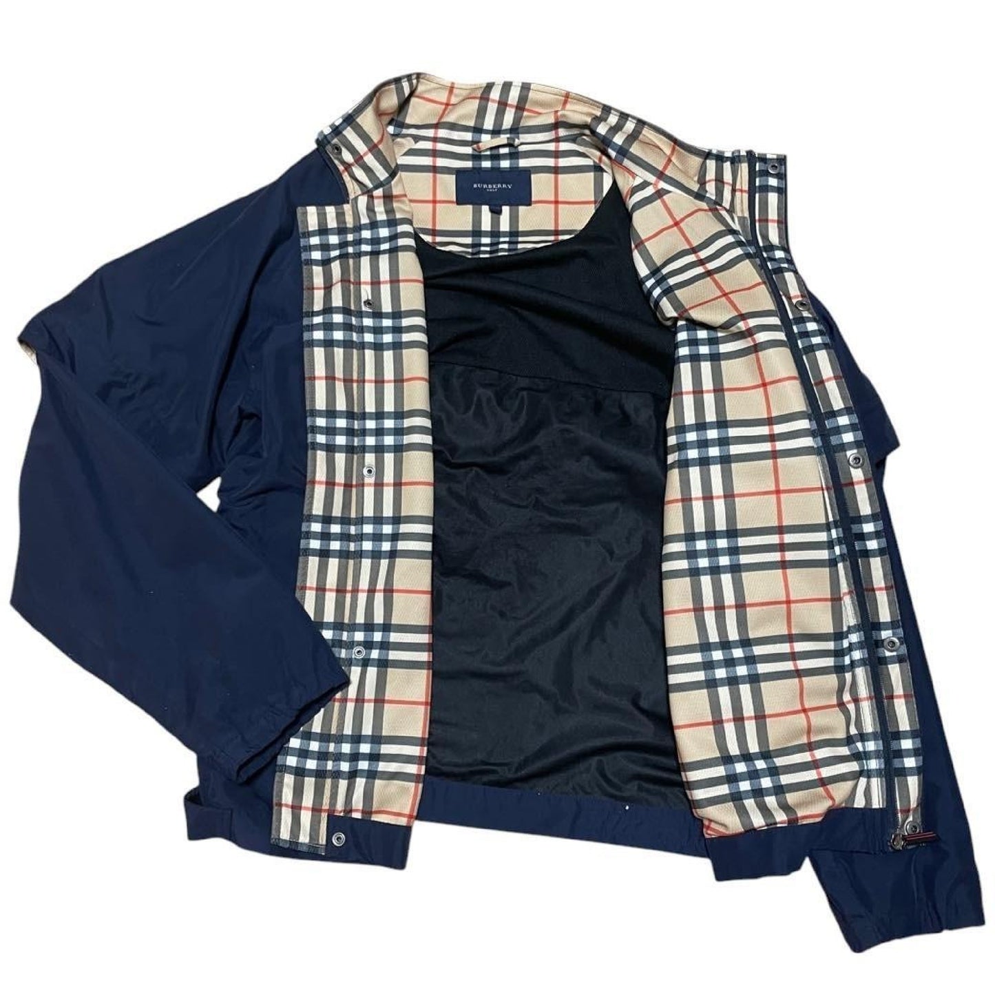 BURBERRY Vintage Golf CheckSwing Top M Jacket
