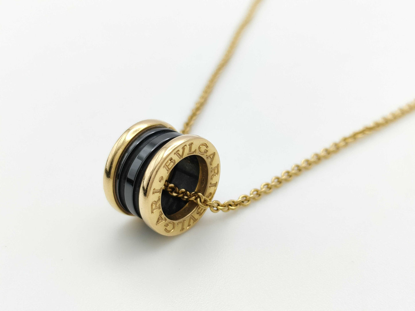 BVLGARI B.zero1 Black Cera Au750 12.6g Necklace 