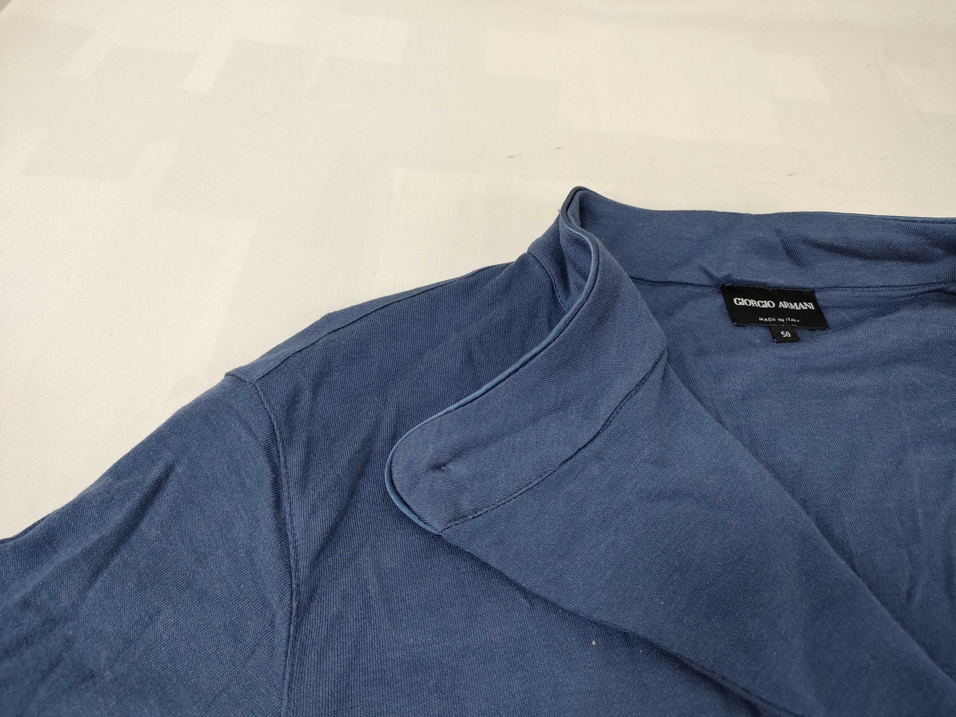 GIORGIO ARMANI Giorgio Armani Cut and Sew Blue Size 50 Top