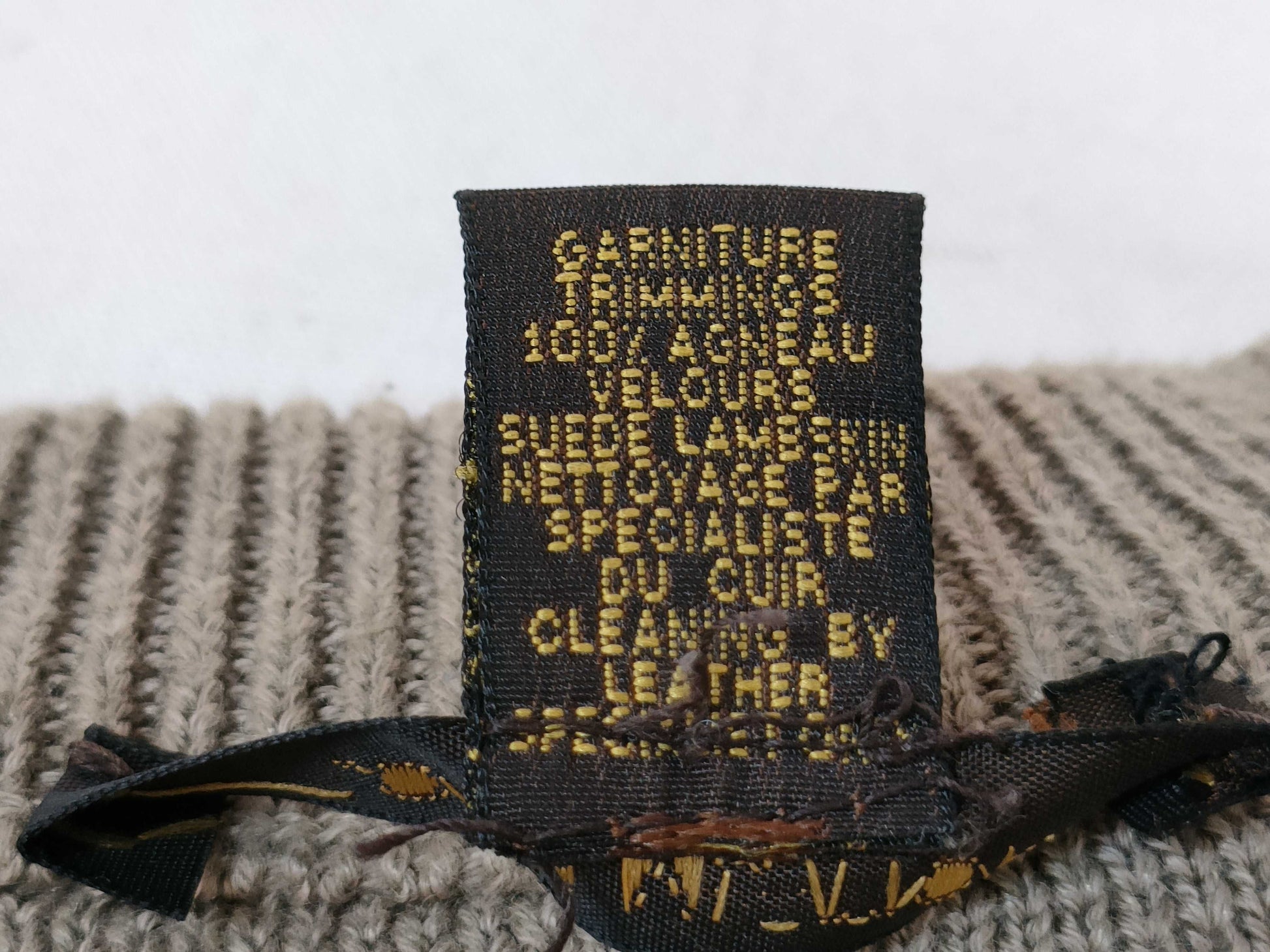 LOUIS VUITTON Knit Top with Suede Trim, Size L