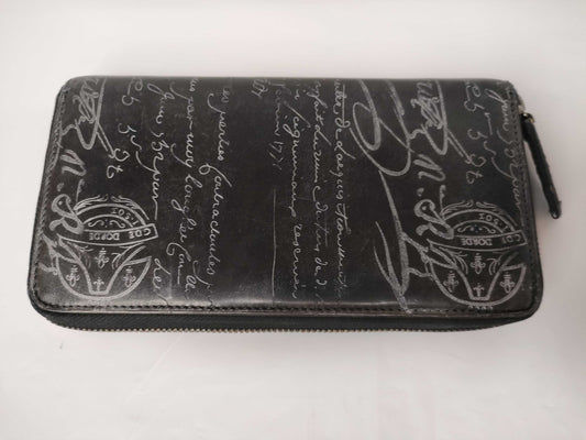 Berluti Itauba W-Stamp Silver Patina Wallet