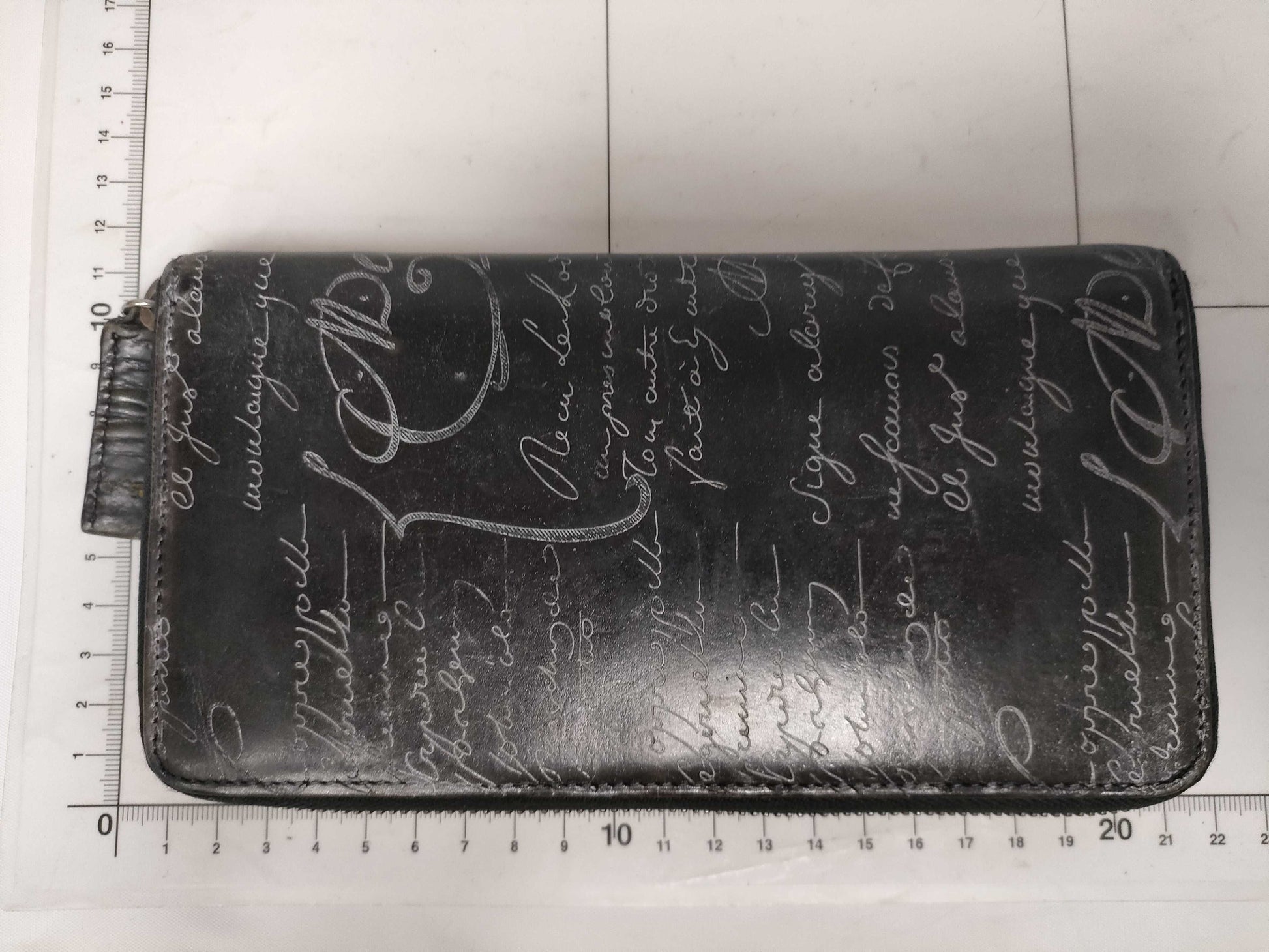 Berluti Itauba W-Stamp Silver Patina Wallet